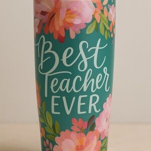 Floral 'Best Teacher Ever' Tumbler brand new